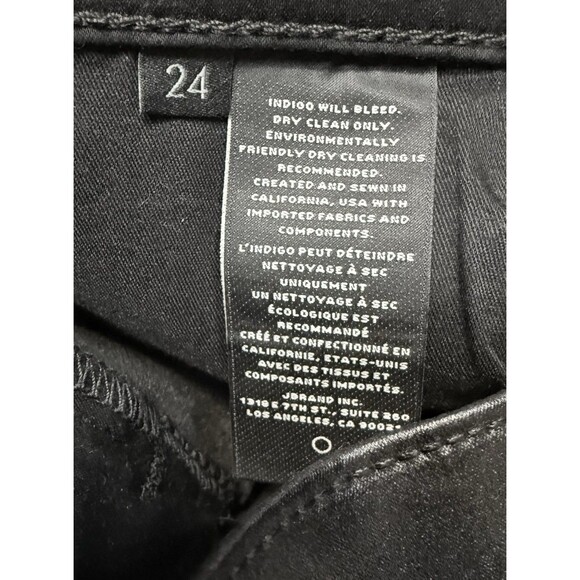 J BRAND MARIA High Rise Skinny Leg Faux Leather/Coated in Galactic Black 24x25 - Picture 7 of 16